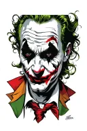 Joker face tattoo design idea