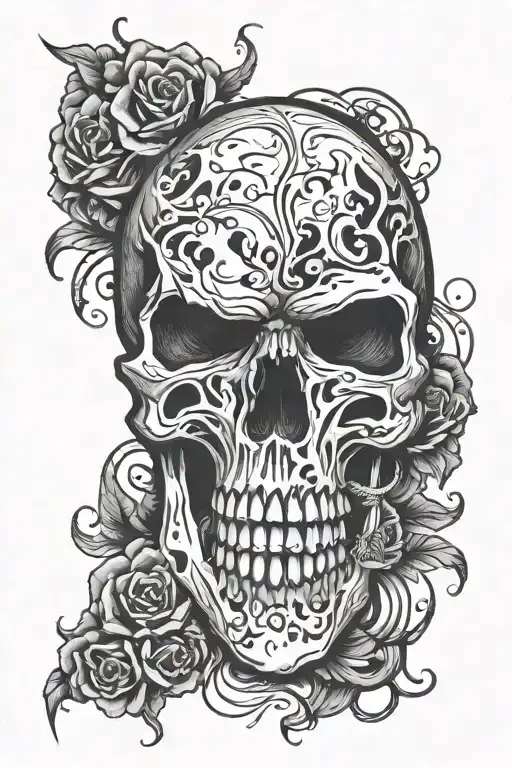 Skull punisher sleeve tattoo tattoo design idea
