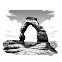 Utah Delicate Arch tattoo design idea