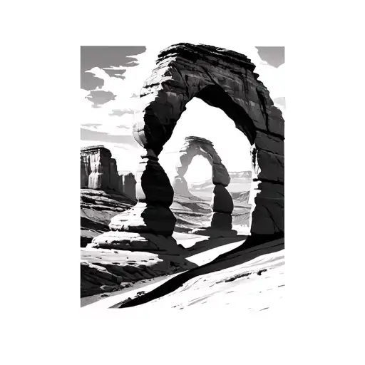 Utah Delicate Arch tattoo design idea