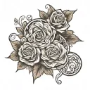 A personal tattoo symbolizing fatherhood of two daughters tattoo design idea