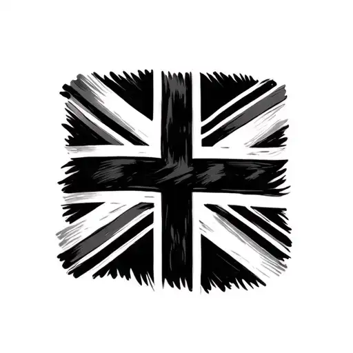 Black Union Jack tattoo design idea