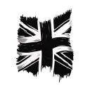 Black Union Jack tattoo design idea