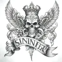 Sinner tattoo design idea