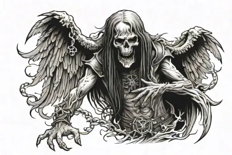 death angel tattoo design idea