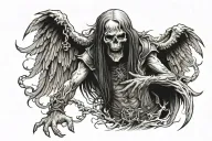 death angel tattoo design idea
