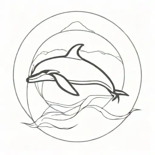 yin yan orca whale tattoo design idea