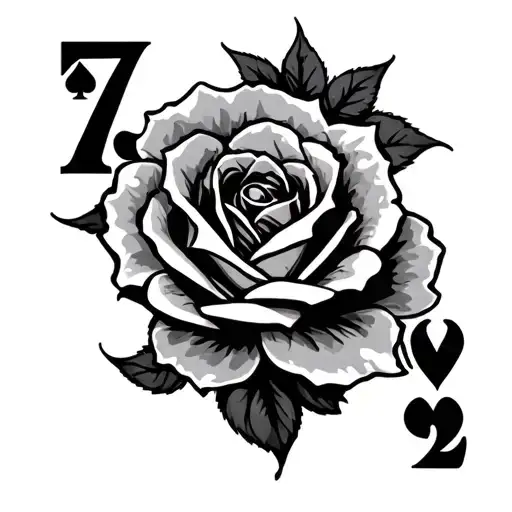 7 And 2 Card tattoo design idea