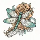 lung cancer dragonfly made tattoo design idea