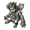 iskon krishna tattoo design idea