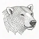 Polar Bear head tattoo design idea