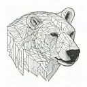 Polar Bear head tattoo design idea