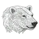 Polar Bear head tattoo design idea
