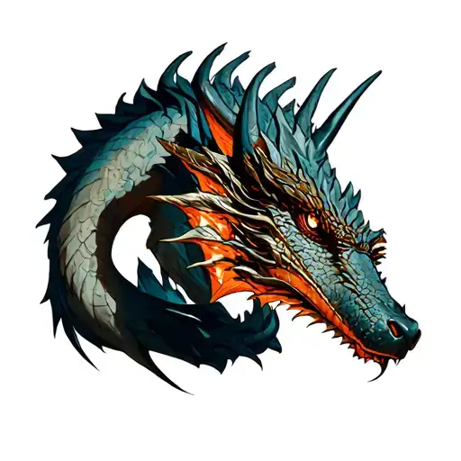 Leonidas slaying a dragon tattoo design idea