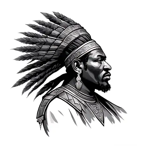 Nigerian warrior tattoo design idea