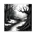 Haunted Forest tattoo design idea