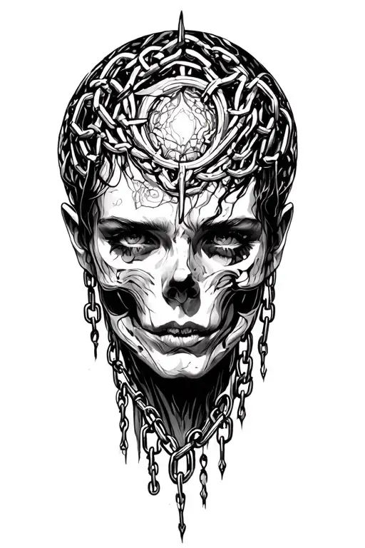 breaking free from the chains of your mind  tattoo design idea