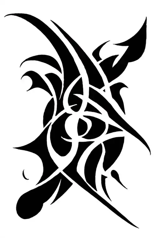Raw Blackwork Bold Strokes Ornamental Cyber Sigilism Full-Body Horror Modern tattoo design idea