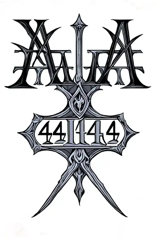 Roman numerals for 444 tattoo design idea