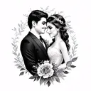Wedding Anniversary tattoo design idea