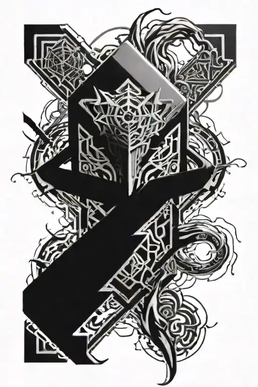 cyber sigilism tattoo tattoo design idea