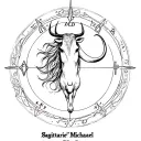 "Hailie Michael " "Hailie Michael " Sagittarius And Taurus tattoo design idea