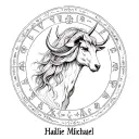 "Hailie Michael " "Hailie Michael " Sagittarius And Taurus tattoo design idea