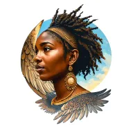 African angels tattoo design idea