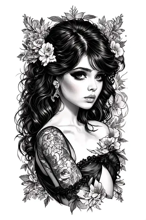 Sissy, feminine, femboy tattoo design idea