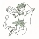 peter pan tattoo design idea