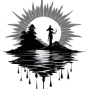 sun becomes rain tattoo design idea