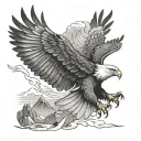 eagle soaring tattoo design idea