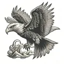 eagle soaring tattoo design idea