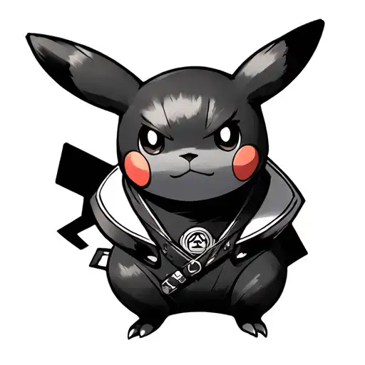 pikachu wearing anbu tattoo design idea