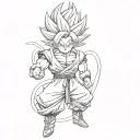 dragon ball z tattoo design idea