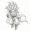 dragon ball z tattoo design idea