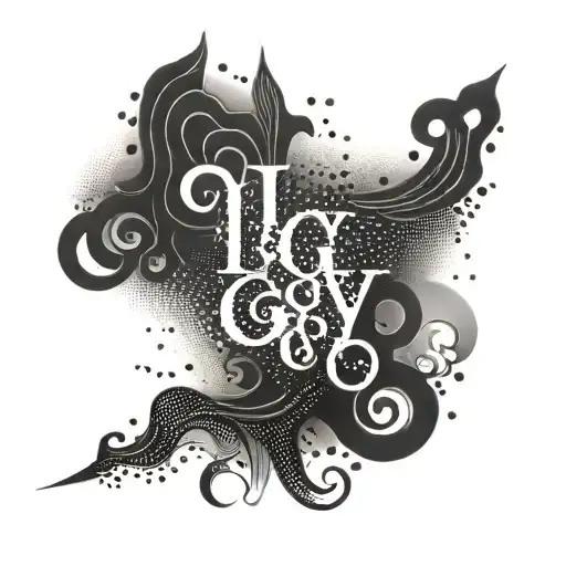 phrase 'IGY6' tattoo design idea