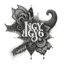 phrase 'IGY6' tattoo design idea