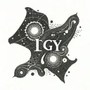 phrase 'IGY6' tattoo design idea