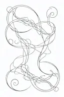 Gemini and Scorpio zodiac signs intertwined tattoo design idea