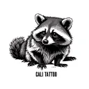 Tactical Raccoon tattoo design idea