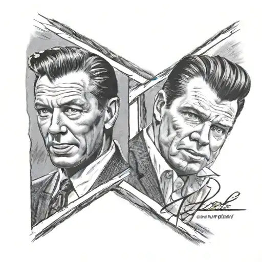 realism lower forearm frank sinatra/ elvis grayscaling half sleeve tattoo design idea