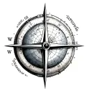 Globe Compass tattoo design idea