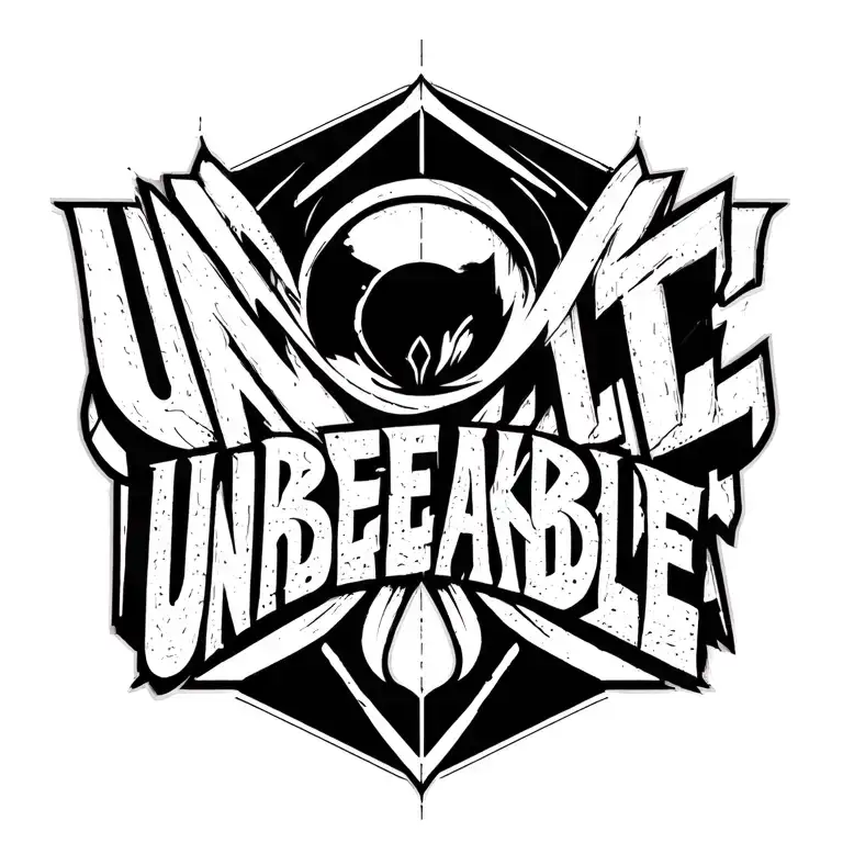 "UNBREAKABLE " UNBREAKABLE tattoo design idea