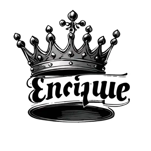 "Enrique" crown tattoo design idea