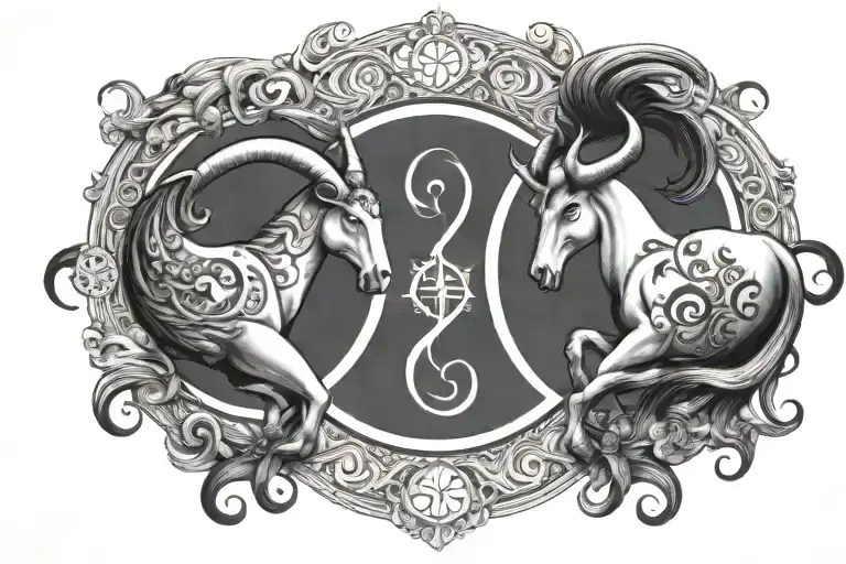 Virgo sign Gemini sign Capricon sign Taurus sign tattoo tattoo design idea