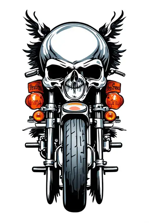 harley street glide tattoo design idea