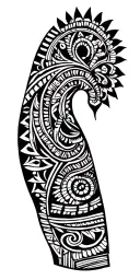 aztec tribal pattern forming the shape tattoo design idea