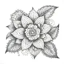 ornemental floral design tattoo design idea