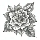 ornemental floral design tattoo design idea